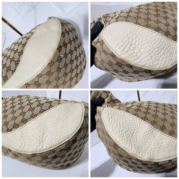 Authentic Gucci GG Canvas Charlotte Hobo Bag Beige/Cream - Picture 12 of 16
